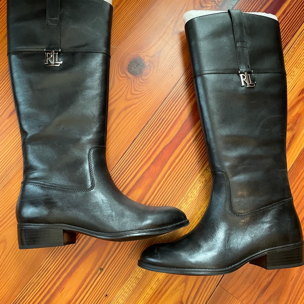 Lauren Ralph Lauren riding boots black NWT